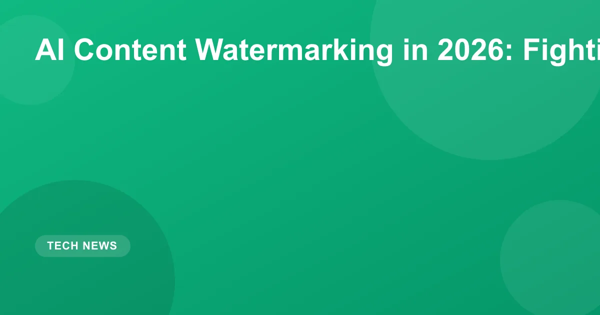 AI Content Watermarking in 2026: Fight Deepfakes